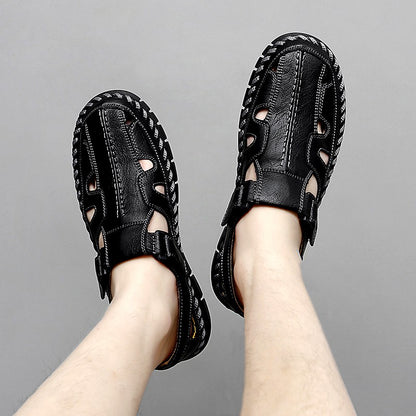 Handmade Men's Shoes Outdoor Shoe Men Casual Men Shoes Breathable Suede Leather Shoe Anti-Skid Walking Shoe Hot Sale Footwear