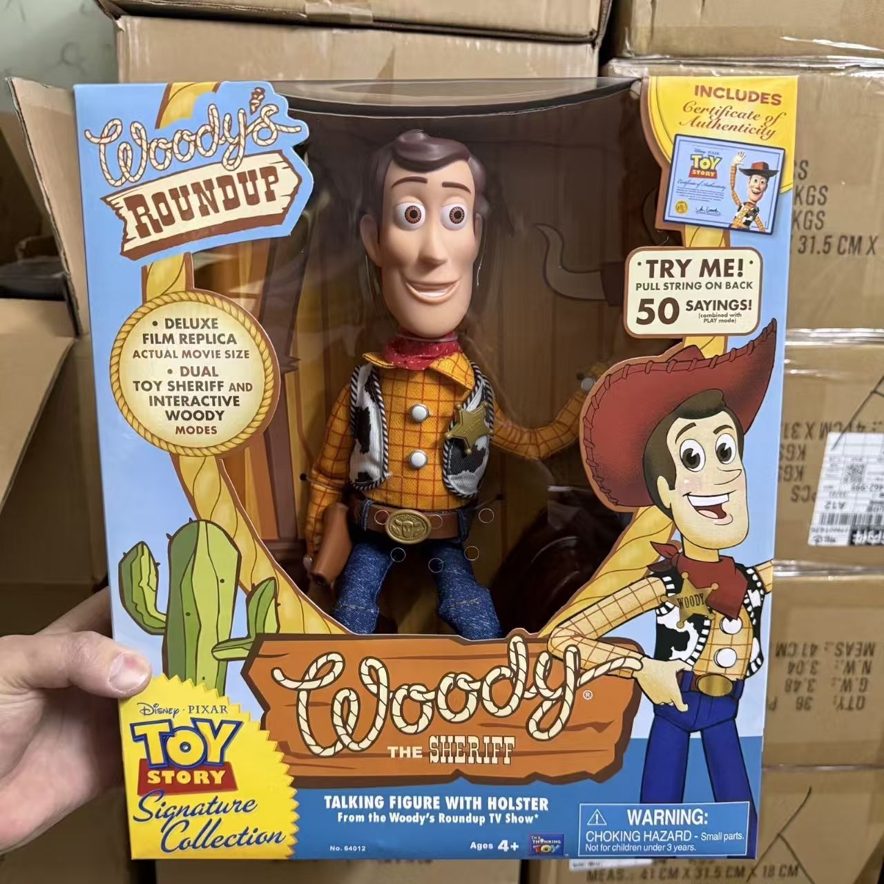 Disney Bonecos Woody de Anime Toy Story 3 Pixar de Alta Qualidade para Meninos de Presente com Caixa Original, Coleção de Bonecos de Personagens de Brinquedo