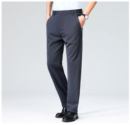 Large Size 52 Mens Casual Pants Elastic Suit Pants Office Trousers Spandex Business Formal Dress Straight Pants
