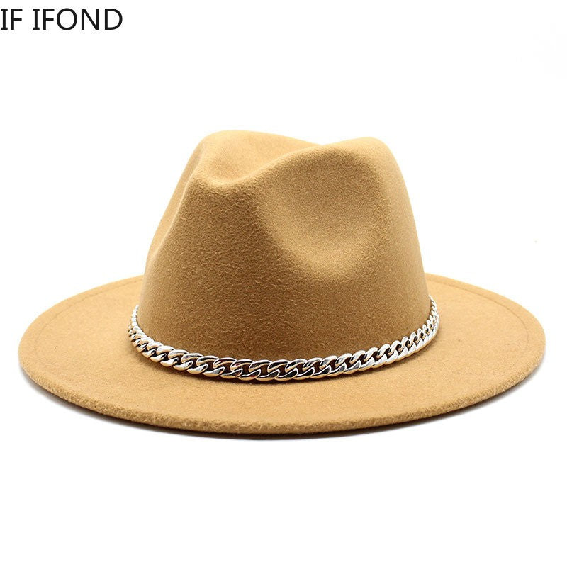Big Size 59-61CM Fedoras Hats for Women Winter Fashion Formal Wedding Decorate Jazz Hats Men Panama Church Hat Chapeau Femme