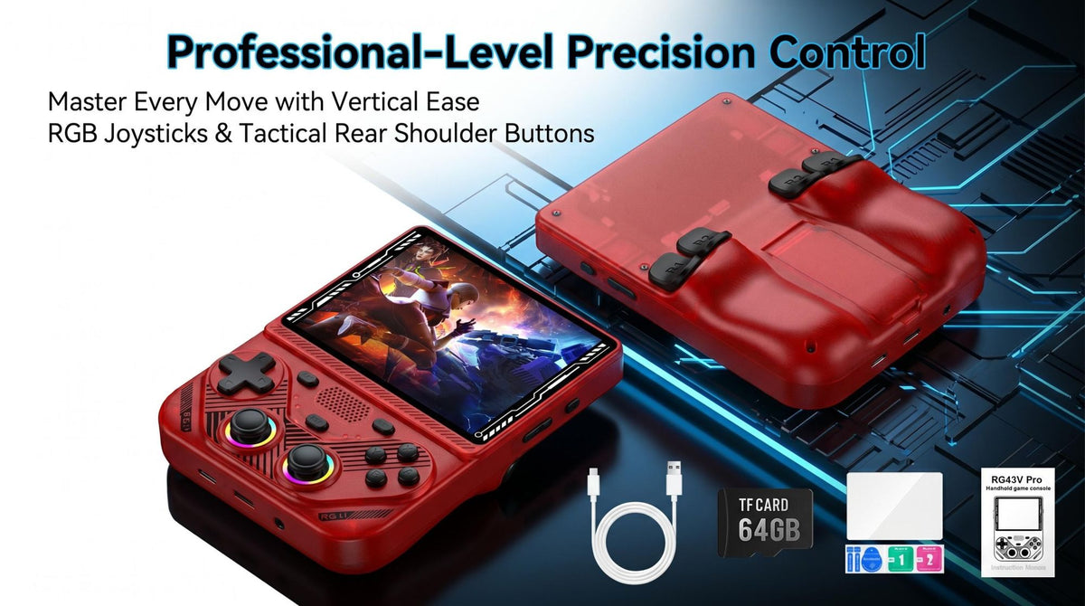 AISLPC RG43V PRO Handheld Game Console Dual System 4.3"IPS Screen WIFI 6 RK3562 Chip 22000+Games Portable Pocket Video Player