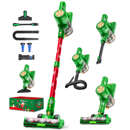 Cordless Vacuum Cleaner, 46Kpa/500W/55Mins Vacuum Cleaners for Home, Self-Standing Rechargeable Vacuum, Christmas Gifts