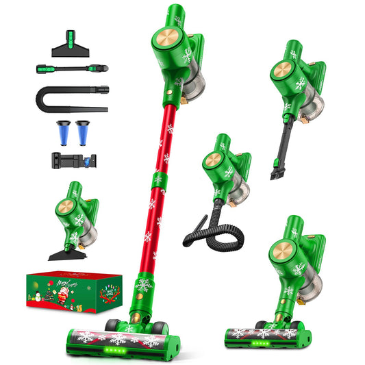 Cordless Vacuum Cleaner, 46Kpa/500W/55Mins Vacuum Cleaners for Home, Self-Standing Rechargeable Vacuum, Christmas Gifts