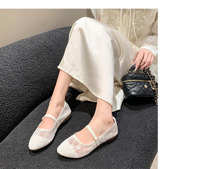 2024 New Women Flats Shoes Summer Ballet Flats Fashion Bow Women Shoes Slip on Sweet Hollow Flat Shoes Female Zapatos De Mujer