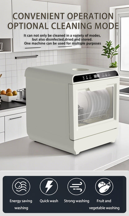 Portable Smart Mini Dishwasher for Home Kitchen Factory Direct Electric UV Drying 6-8 Sets Tableware for Hotels
