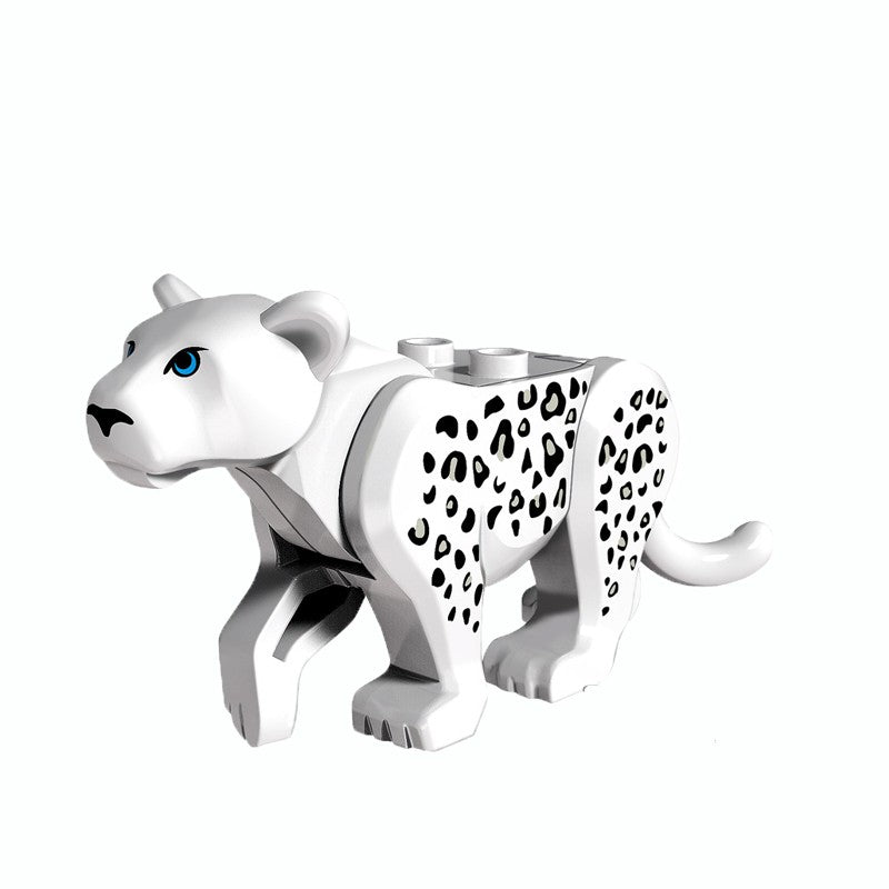 MOC Zoo Animal Building Block Accessories Set  Elephants Camel Deer Medieval Wolves Dinosaur Bricks Tyrannosaurus Model Toy