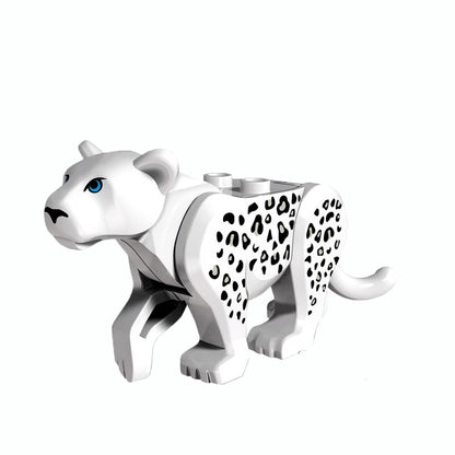 MOC Zoo Animal Building Block Accessories Set  Elephants Camel Deer Medieval Wolves Dinosaur Bricks Tyrannosaurus Model Toy