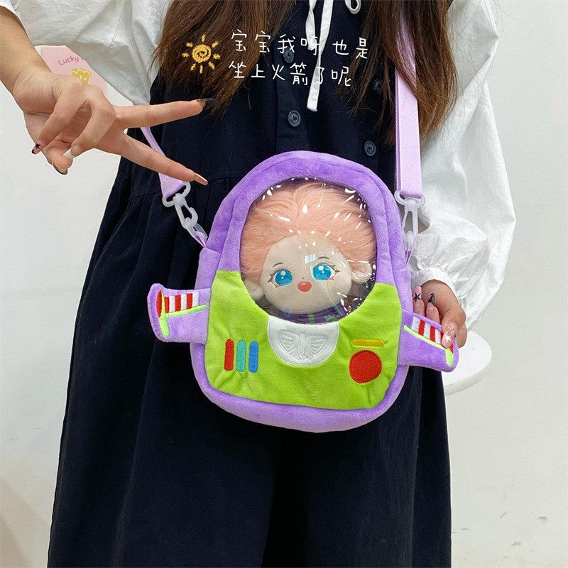 Disney Pixar Toy Story Buzz Lightyear Bolsa Feminina de Ombro Desenho Animado Bolsa Transversal Feminina Pequena Bolsa para Celular Presente de Natal