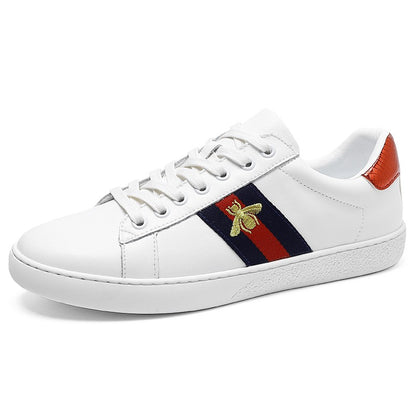 Tênis Masculino Casual de Couro Confortável para Caminhada Esportivo de Alta Qualidade Design de Luxo Original Skate