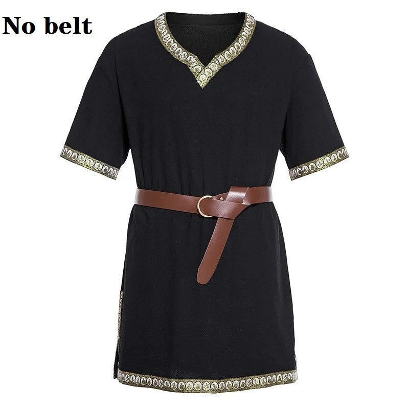Knight Cosplay Medieval Costume Tunic Halloween Costumes for Men Adult Viking Pirate Disguise Fancy Clothing Carnival Shirts