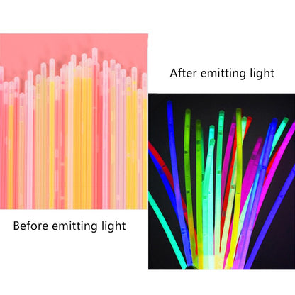 50/100Pcs Fluorescence Sticks Party Multicolor Glowing Stick Bright Colorful Light Bright Bendable Glow Bracelet Party Supplies