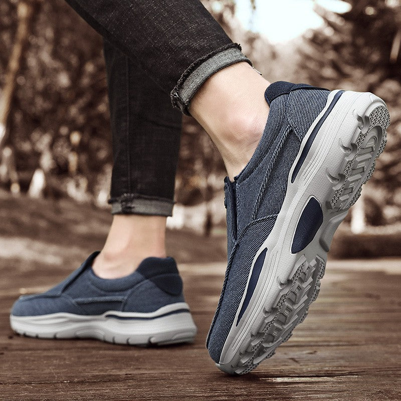 Men's Shoes Comfortable Canvas Shoes Plus Size 48 Breathable Loafers Men's Walking Sports Shoes Men's Trendy Casual Sports Shoes
