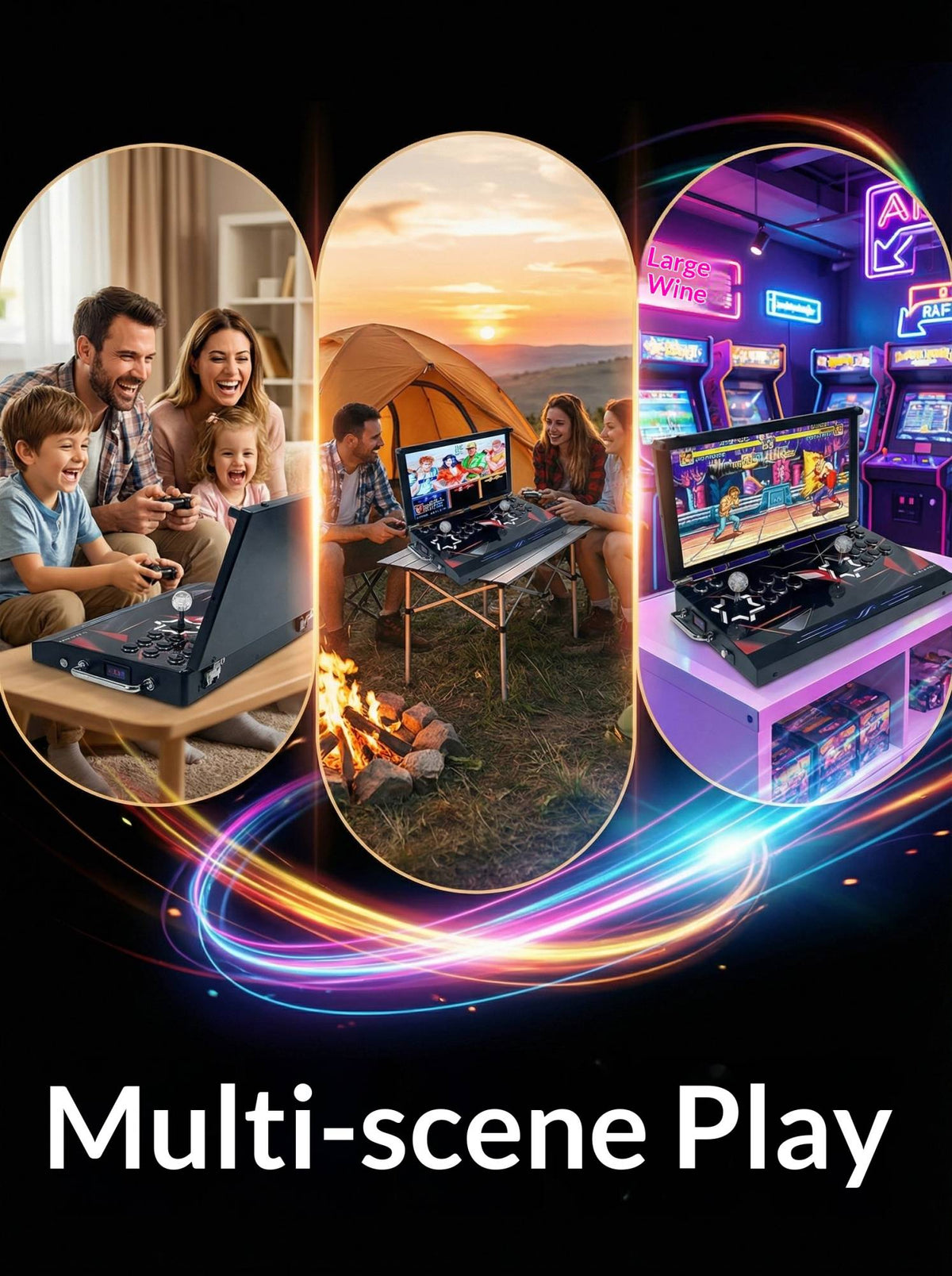 2026 New 21-inch Large Screen Home Game Console for Two-Player Fighting Built-in Games No Lag Street Fighter Arcade Game Console