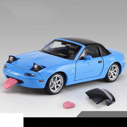 Miniatura 1/32 MX5 Liga Fundido Metal MX-5 Modelo de Carro de Brinquedo Veículo com Som e Luz Coleção Hobbies Presentes para Crianças Meninos Meninas