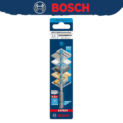 BOSCH EXPERT HEX-9 Broca Multiconstrução Para Concreto Azulejos Macios Broca Helicoidal de Alta Dureza 2608900569 2608900574