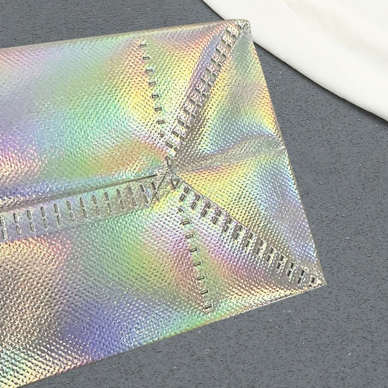 10Pcs Reusable Silver Laser Tote Bag Durable Non Woven Gift Shopping Bag for Wedding Bridesmaid Party Birthday Eco Friendly