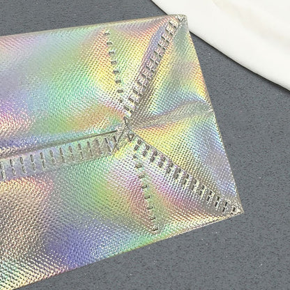 10Pcs Reusable Silver Laser Tote Bag Durable Non Woven Gift Shopping Bag for Wedding Bridesmaid Party Birthday Eco Friendly