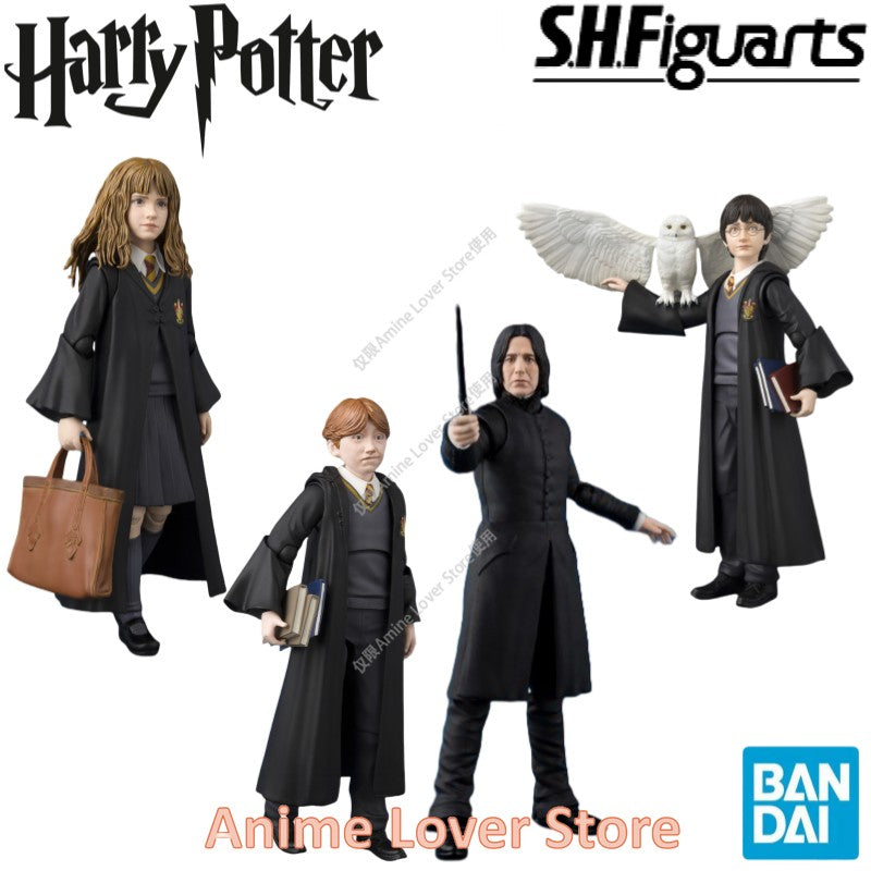 Em estoque 100% Bandai Original S.H.Figuarts SHF Harry Potter Ron Weasley Hermione Jean Granger Severus Snape Bonecos Anime Brinquedo