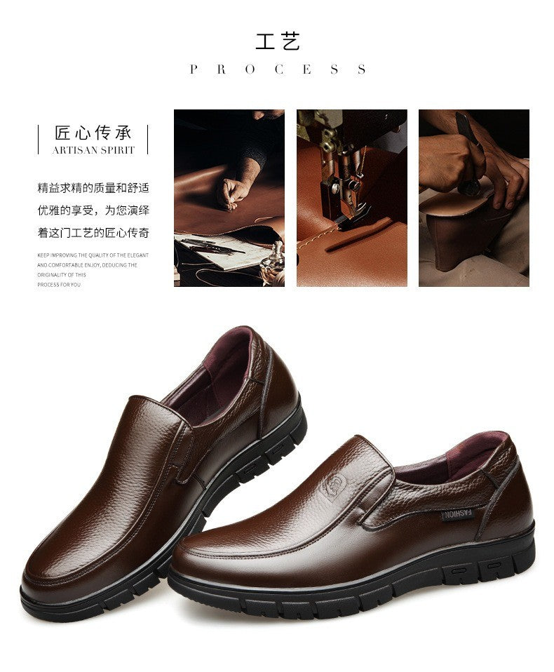 2024 Men's Genuine Leather Shoes Head Leather Soft Anti-slip Rubber Loafers Shoes Man Casual Real Leather Shoes 38-46