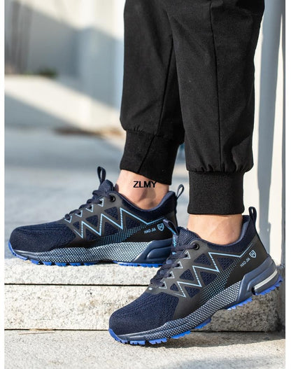 Anti-smash Safety Shoes Men Steel Toe Sneakers Puncture Proof Breathable Work Boots Man Fashion Construction Protective Footwear