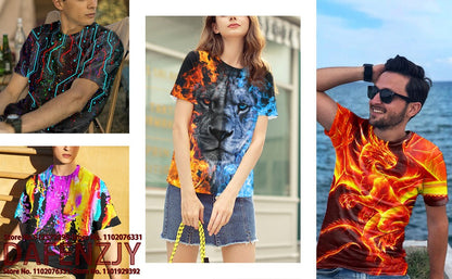 3D T Shirt For Men Women Clown Costume Funny Short Sleeve Themed Party Carnival Birthday Novelty Tee Top Halloween Cosplay Circu