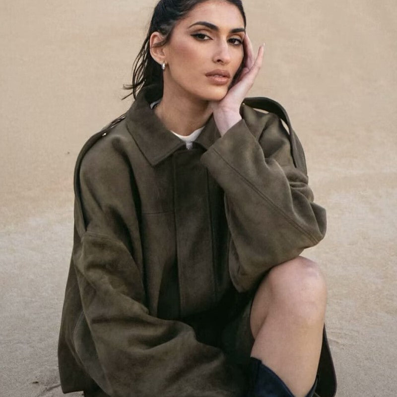 TFMLN Autumn Women Fashion Bomber Jackets Casual Soft Lantern Long Sleeve Oversized Coat  Female Short Zipper Outwear ?