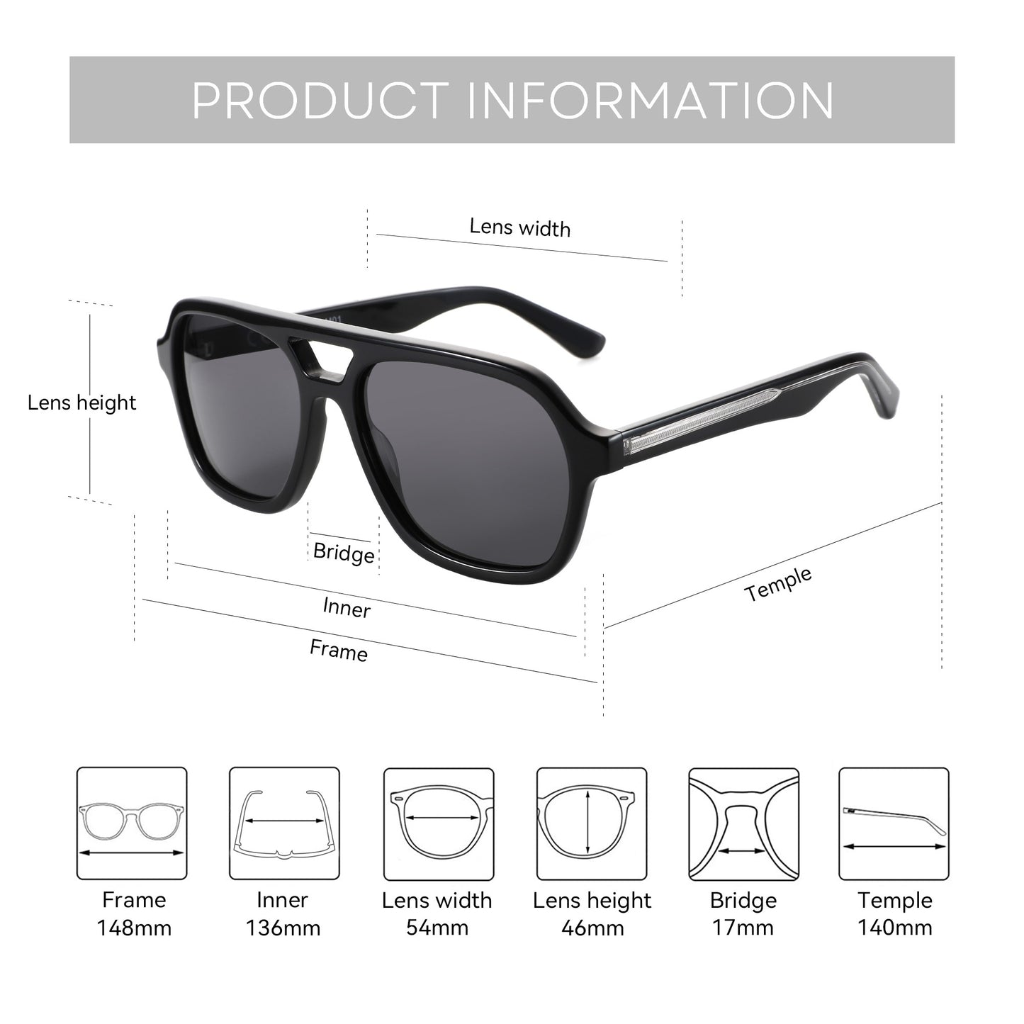ZENOTTIC 2025 Trend Aviator Polarized Sunglasses Handmade Acetate UV400 Protection Pilot Sun Glasses for Women Men