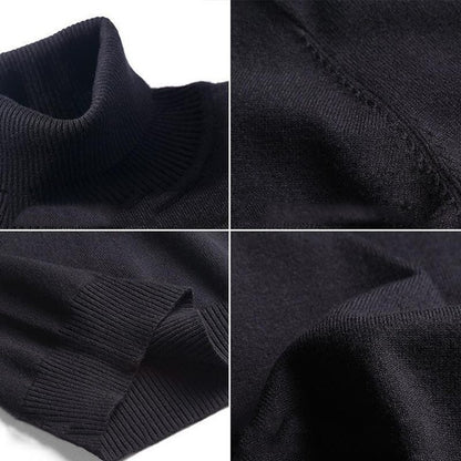 Winter Turtleneck Sweater New Men's Casual Rollneck Knitted Swatshirts Warm Men Jumper Wool Autum Sweaters