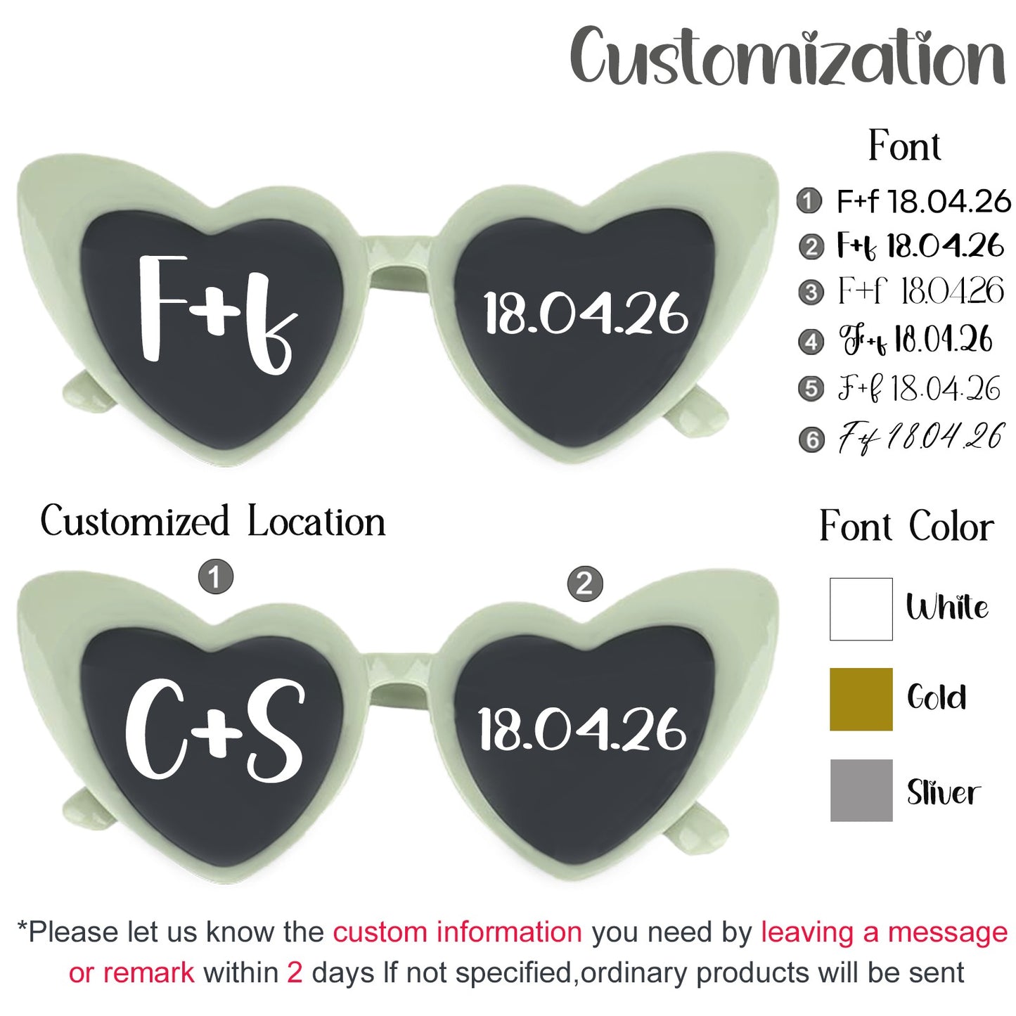 12-120Pcs Custom Wedding Sunglasses Personalised Heart Shaped Sunglasses Wedding Party Favors for Guest Date Initials Custom