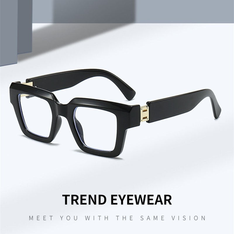 Óculos de Leitura Masculino Oversized com Efeito Marmorizado para Presbiopia Lentes Anti Luz Azul Armação 0+0.5+0.75+1.0+1.25+1.5+1.75+2