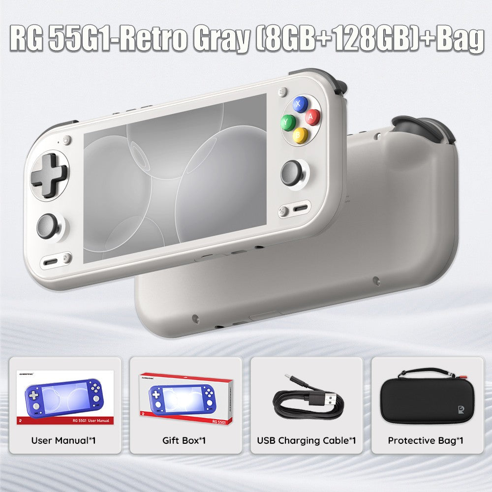 Anbernic RG 55G1 Retro Handheld Game Console Android 14 RG55G1 With 5.5 Inch Touch IPS Screen 3D Hall joystick RGB Lighting