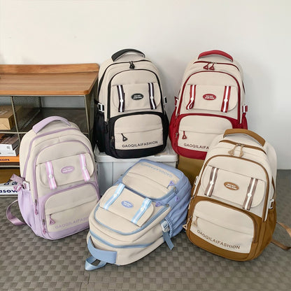 Mochila de Computador Original, Grossa e de Grande Capacidade, Estilo Universitário, Adequada para Estudantes Universitários em Deslocamento, Mochila Portátil para Atividades ao Ar Livre