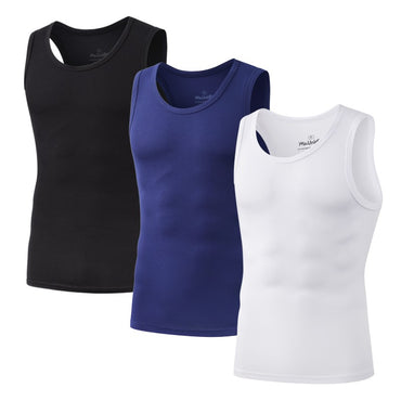 3Pcs/Pack Solid Color Men's Tank Top Sleeveless Undershirts Men Vest Gym T-Shirt High Quality Bamboo Fiber Man Singlets Sports