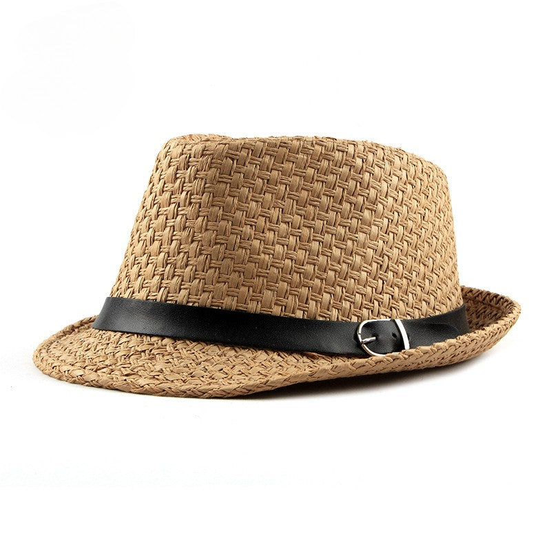 Chapéu Jazz Coreano Moderno Simples Chapéu de Sol Feminino Verão Protetor Solar Respirável Chapéu de Palha para Homens