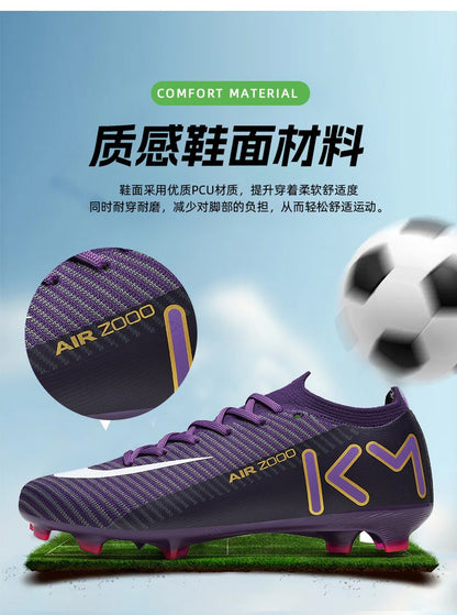 New Men Women Football Field Boots Studded Comfortable Unisex Soccer Shoes Cleats Ultralight Professional Sneakers Comfortable