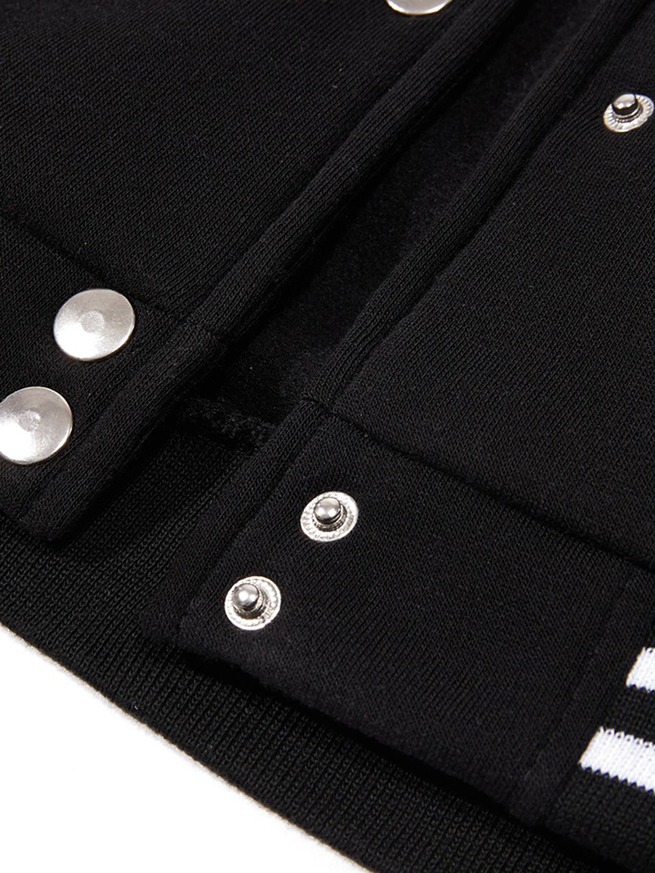 Chicago University Printing Baseball Coat Mens Basics Sporty Jackets Fleece Warm Soft Sportswear Casual Pocket Men'S Clothes