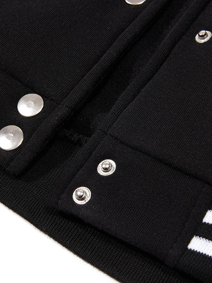 Chicago University Printing Baseball Coat Mens Basics Sporty Jackets Fleece Warm Soft Sportswear Casual Pocket Men'S Clothes