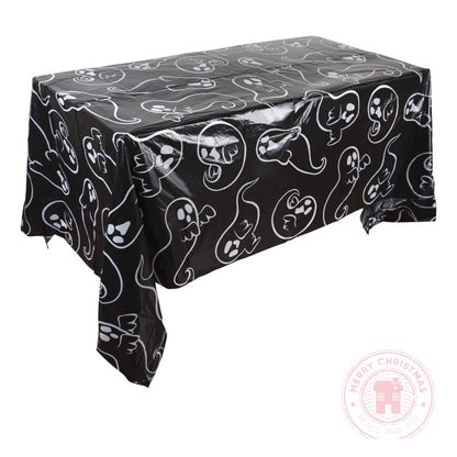 220cm×130cm Christmas Halloween Tablecloth Party Activities Family Parti Decoration Spider Snowman Pumpkin Pattern Tablecloth