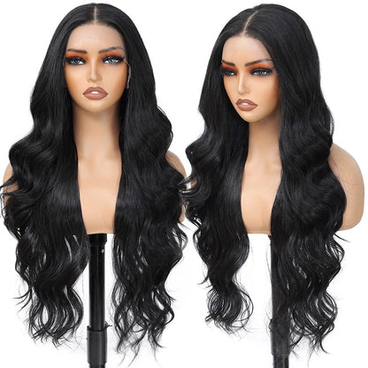 13X4 Lace Frontal Synthetic Body Wave Wigs Ombre Brown Heat Resistant Fiber Blond Swiss Transparent Lace Front Wigs For Women