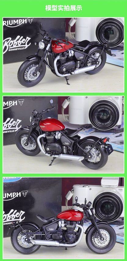 WELLY 1:12 Triumph Bonneville Bobber Miniatura de Liga de Motocicleta de Brinquedo Simulação de Brinquedo de Metal Fundido de Motocicleta para Crianças