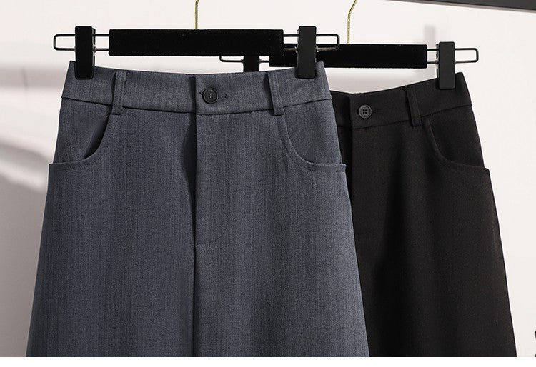 Suit Half-body Skirt Women's Large Size Autumn New Fashion Elegant Commuting Medium-length Package Hip Skirts Loose A-line Skirt