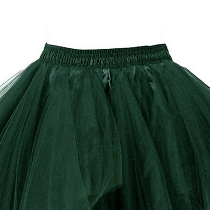 Women's Tulle Skirt 1950s Vintage Skirts Adult Ballet Crinoline Tulle Skirt Fluffy Princess Petticoat Underskirt Dancing Dress