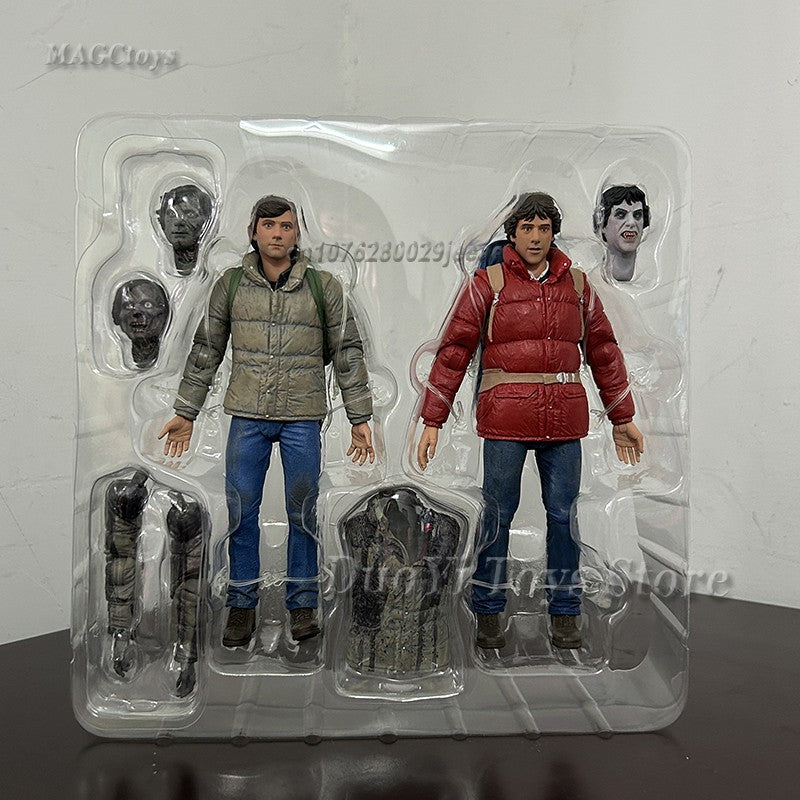 NECA Original Um Lobisomem Americano em Londres David Jack 2-pack Anime Action Figure Modelo de Brinquedo Presentes de Ano Novo e Aniversário