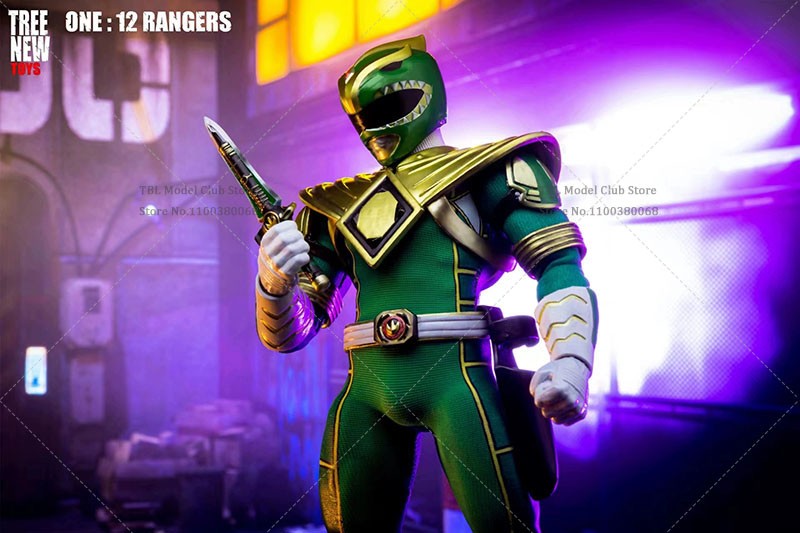 Em Estoque Árvore Novos Brinquedos 1/12 Escala Poderoso Verde Branco Power Rangers 6 Polegadas Anime Boneco de Ação Conjunto Completo de Brinquedo de Presente para Fãs