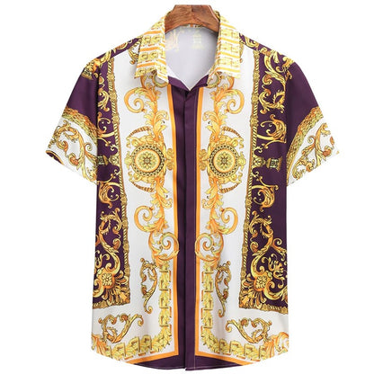 2023 Unisex Breathable Hawaiian Shirts Baroque French Men's Shirts 3D Printi High Fashion Street Loose Men's Streetwear Shirts
