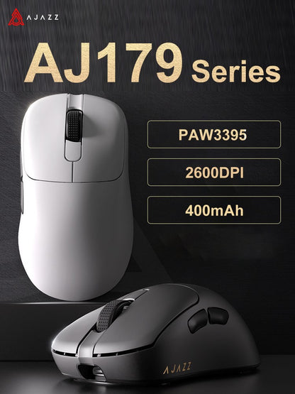 Mouse Gamer sem fio e com fio leve AJAZZ AJ179 PRO PAW3395 com base de carregamento magnética, ergonômico, com macro, para PC e notebook