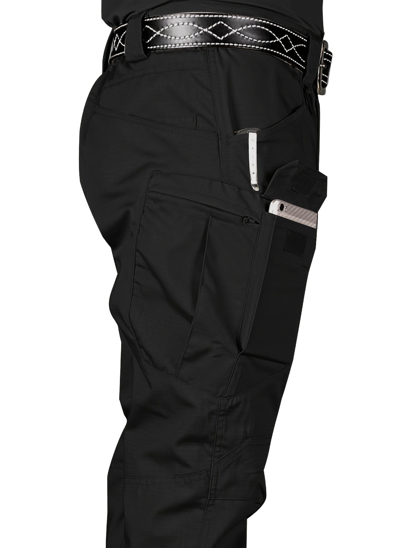 Men's Outdoor Multi Functional Tactical Pants, Multi Pocket Outdoor Hiking Sweatpants, Water-repellent, wear-resistant