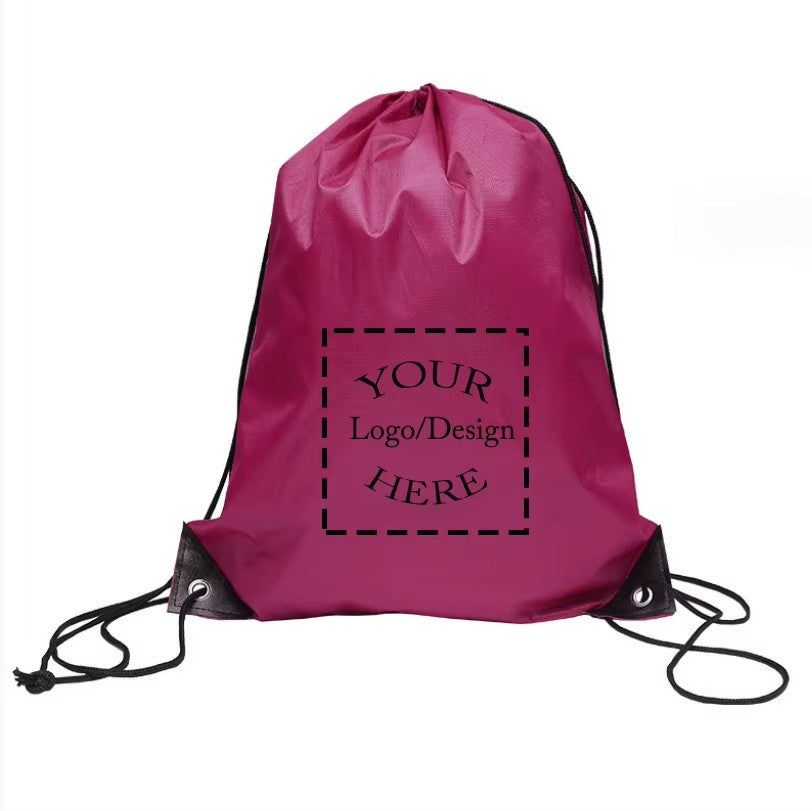 20/50Pcs Custom Bag Printing Logo Schoolbag Promotional Outdoor Casual Gym Sport Waterproof Advertising Bag Drawstring Backpack