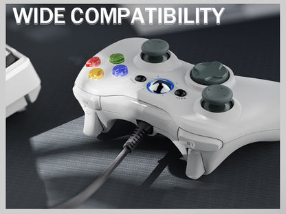 For Xbox 360 Slim/Lite/E/PC Controller,Wireless/Wired Game Remote Control 6-axis Gryo Dual Vibration Precision Joystick Gamepads