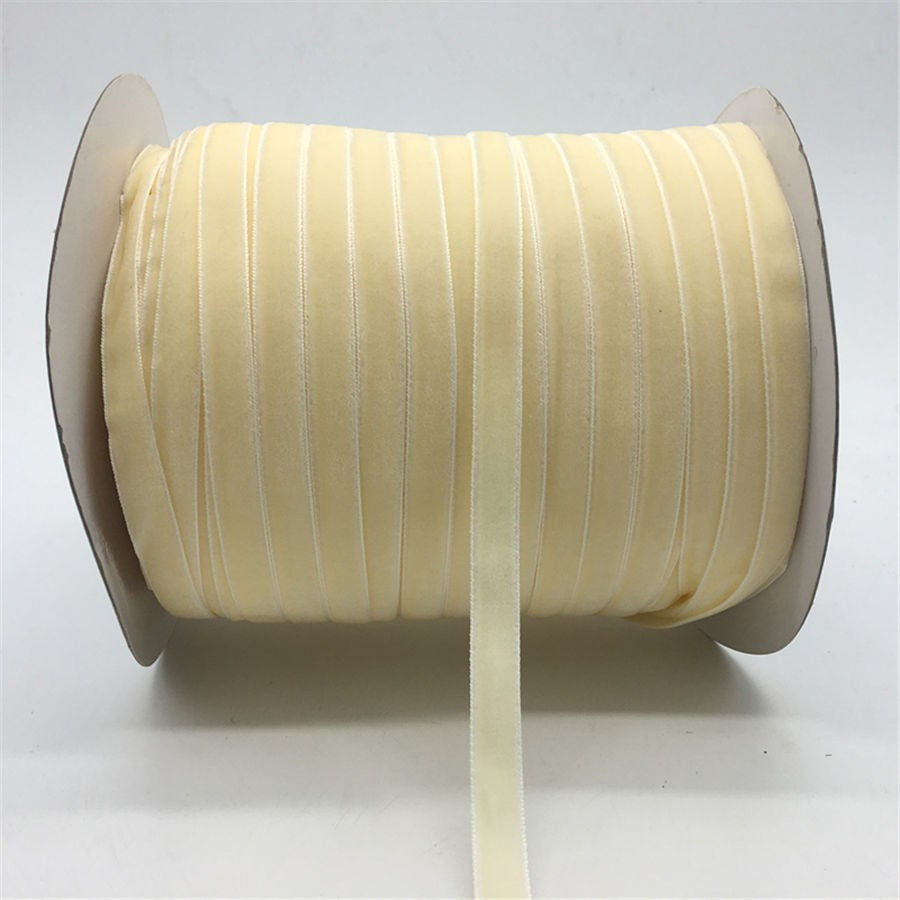 50yards 10mm Velvet Ribbon For DIY Handmade Gift Bouquet Wrapping Supplies Home Party Decorations Christmas Webbing Trimming